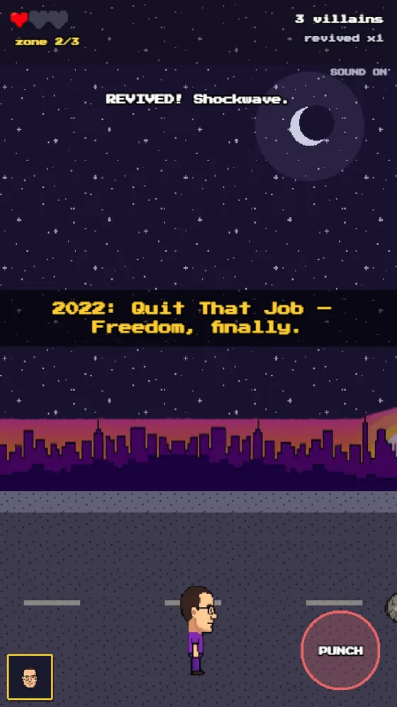 A scene from a personalised game
