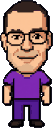 The pixel art character